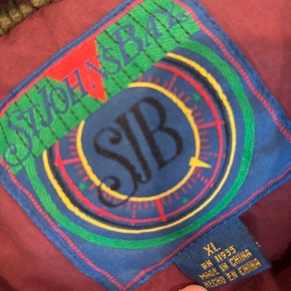 VINTAGE ST. JOHNS BAY Men’s Rugged Wear Burgundy Down Collared‎ Vest 90s Y2K XL - Picture 15 of 15